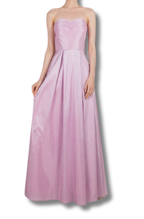 Pearlescent strapless gown
