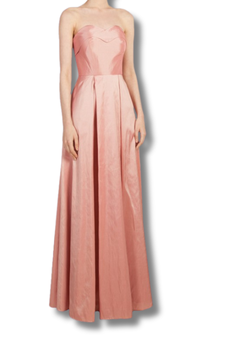 Pearlescent strapless gown