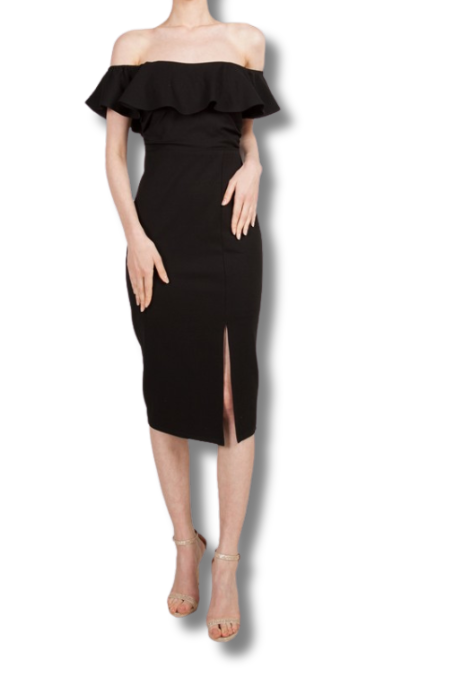 Off the shoulder cocktail dress