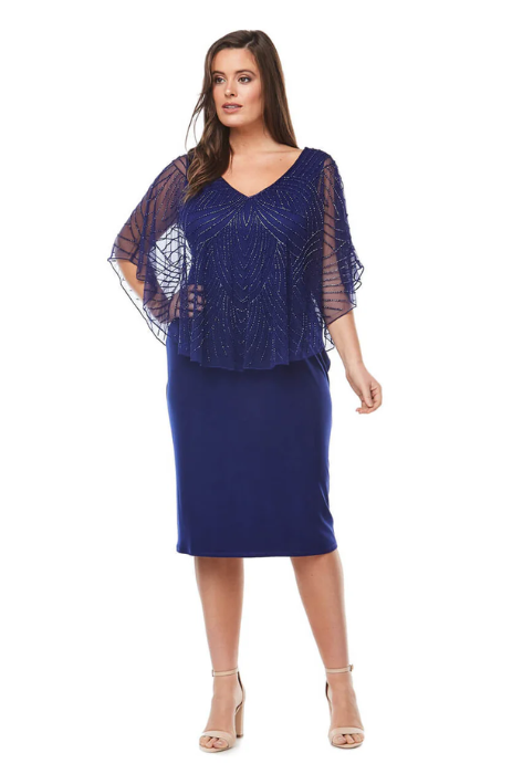 Beaded cape dress