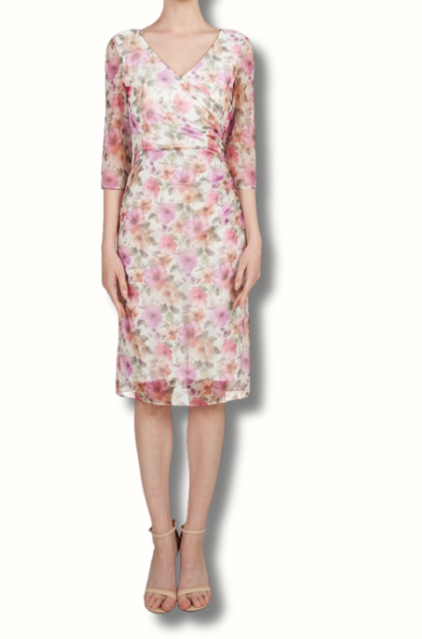 Floral stretch printed dress