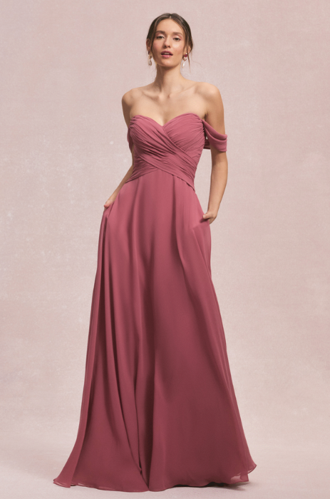 Sweetheart chiffon bridesmaid dress