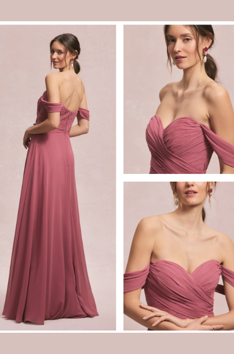 Sweetheart chiffon bridesmaid dress