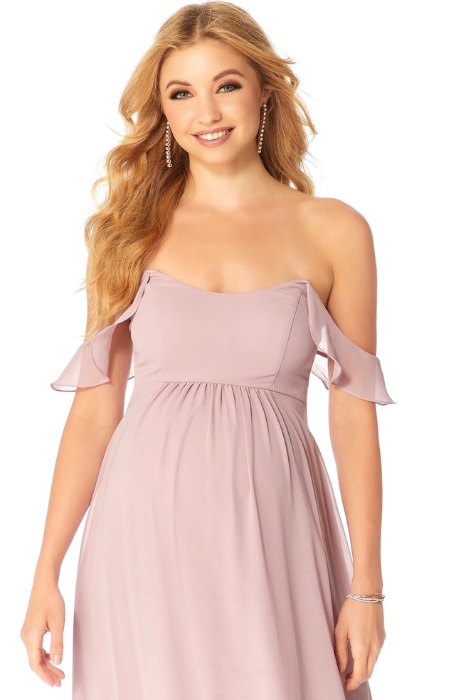 Off the shoulder maternity bridesmaid dress - SPECIAL ORDER ONLY