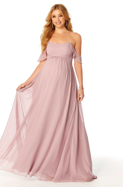Off the shoulder maternity bridesmaid dress - SPECIAL ORDER ONLY