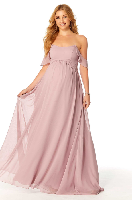 Off the shoulder maternity bridesmaid dress - SPECIAL ORDER ONLY