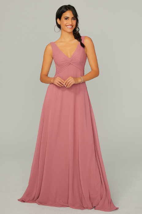 Knotted chiffon bridesmaid dress - SPECIAL ORDER ONLY