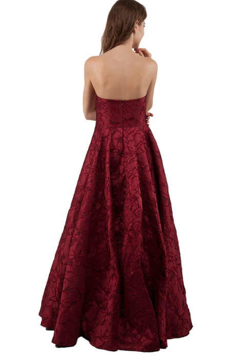 Textured strapless ballgown