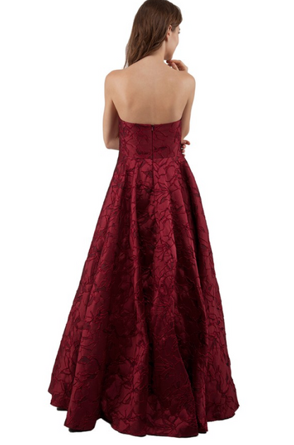 Textured strapless ballgown