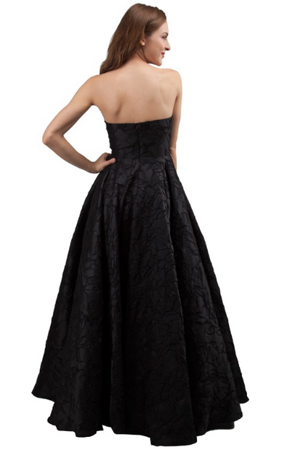 Textured strapless ballgown
