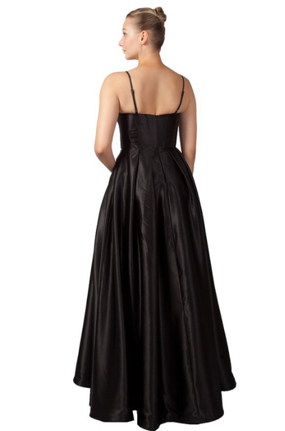 Satin corset ball gown
