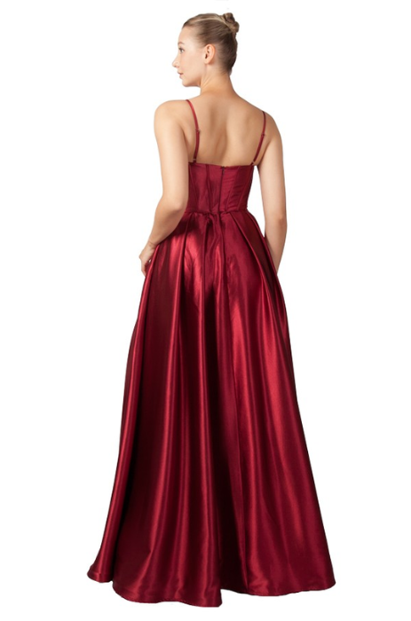 Satin corset ball gown