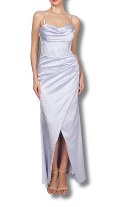 Satin corset style gown