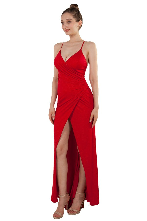Stretch shimmer gown