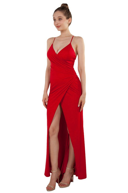 Stretch shimmer gown