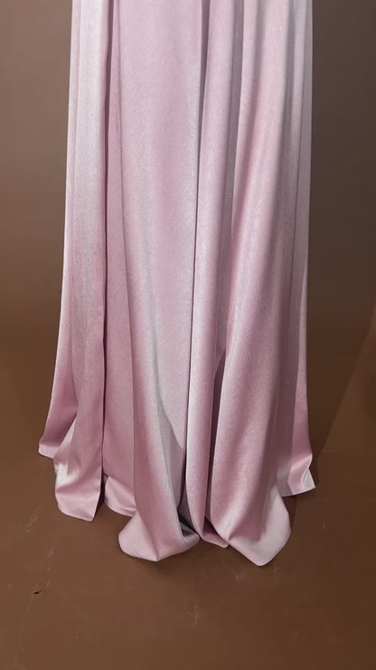 Satin cowl neck gown