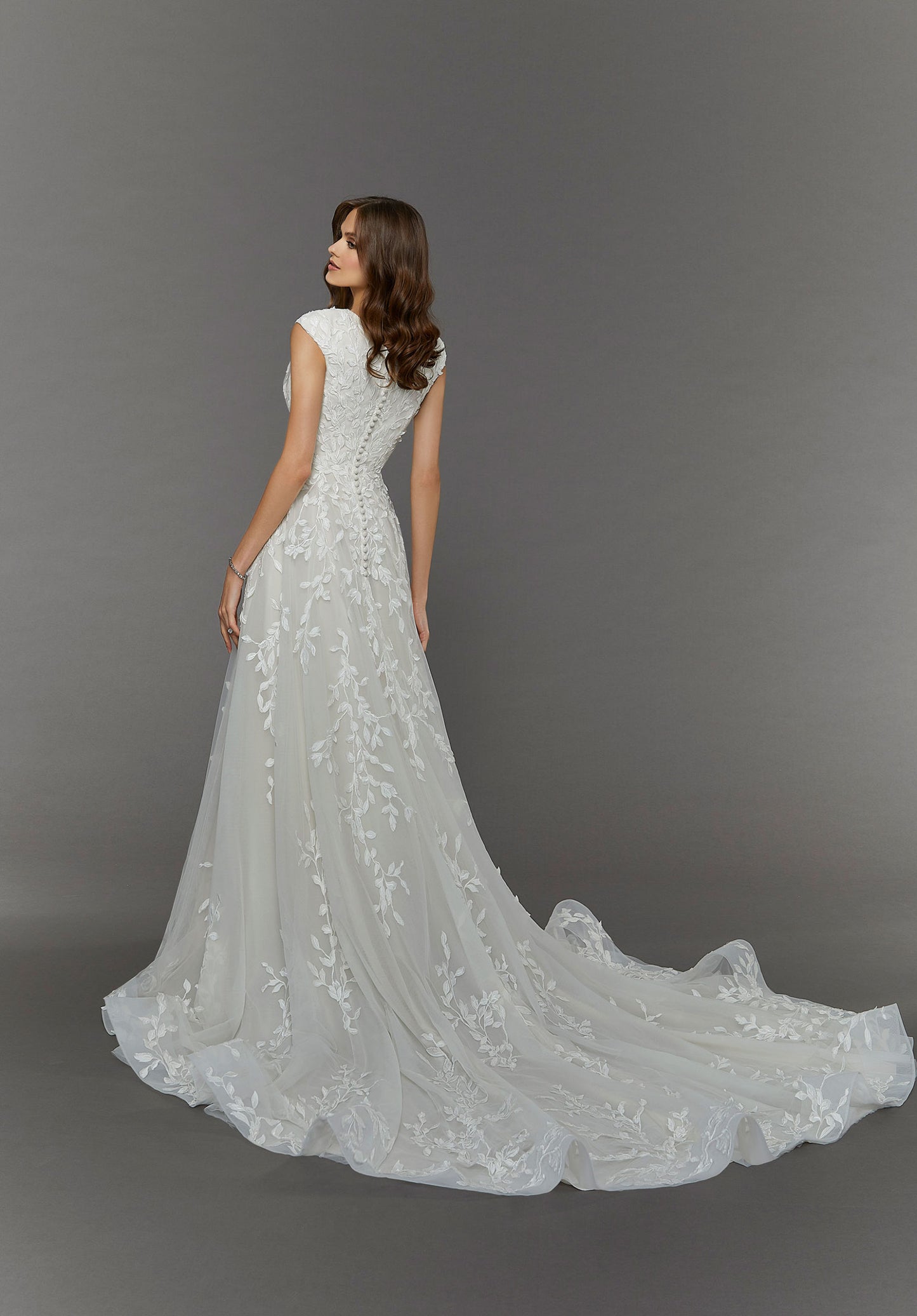 Back button view of Morilee Eleanor wedding gown