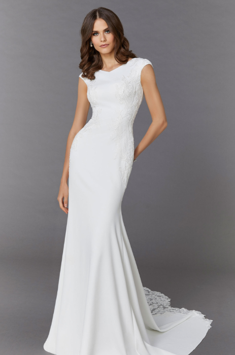 Front view of Emma gown by Morilee. 