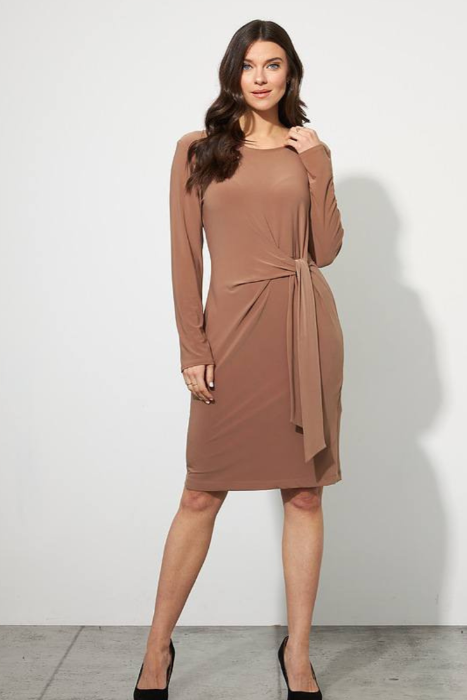 Camel knot drape dress